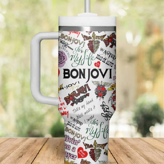 Bon Jovi Its My Life Gift for her,him, Birthday Xmas Halloween Gift 30oz or 40oz Tumbler LN