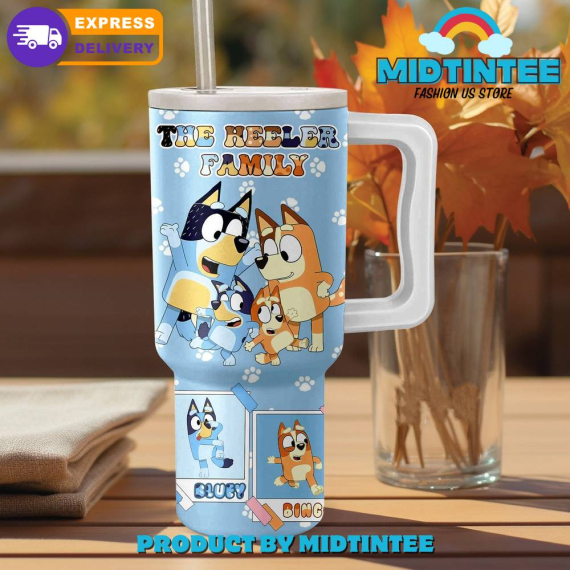 Bluey The Heeler Family Gift For Her, Him 40oz Tumbler LN