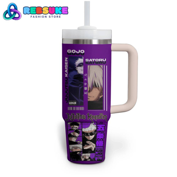 Gojo Satoru Jujutsu Kaisen 30oz Or 40oz Stainless Steel Tumbler With Handle HG