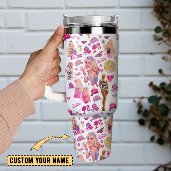 Barbie Fashion Doll Toy Custom  Quencher 30oz or 40oz Stainless Steel Tumbler With Handle,  Best gifts for Friend Family NVA