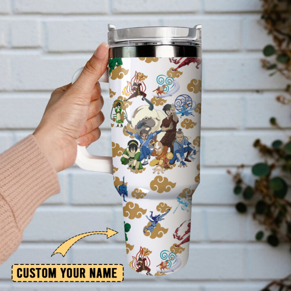Avatar The Last Airbender TV Series Custom Quencher 30oz or 40oz Stainless Steel Tumbler With Handle, Best Gifts NVA