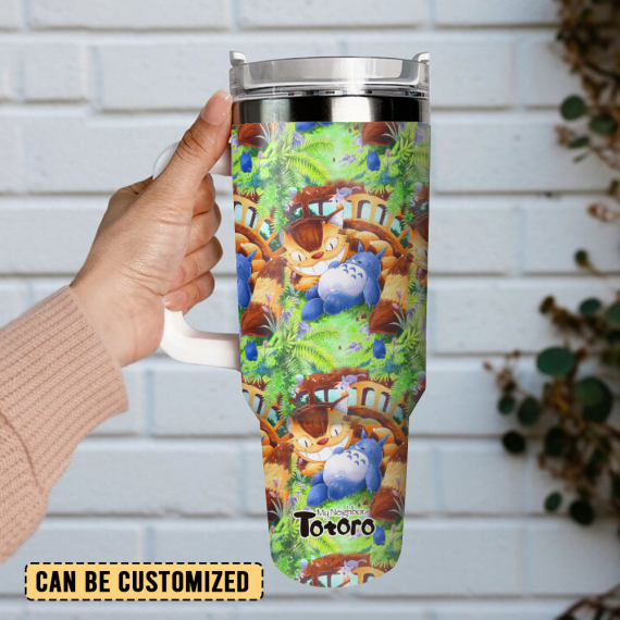 My Neighbor Totoro Anime Cartoon Custom Quencher 30oz Or 40oz Stainless Steel Tumbler With Handle HG