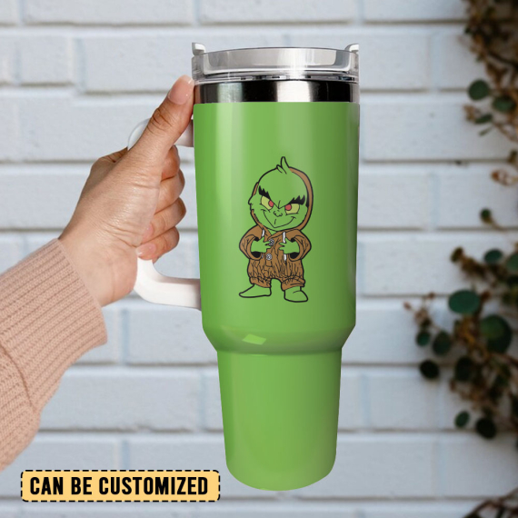 Jack Skellington And Grinch Christmas Cartoon Custom Quencher 30oz Or 40oz Stainless Steel Tumbler With Handle HG