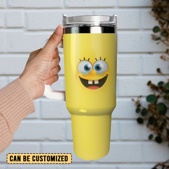 SpongeBob SquarePants Cartoon Custom  30oz or 40oz Quencher Tumbler Cup, Best Gift Idea NVA