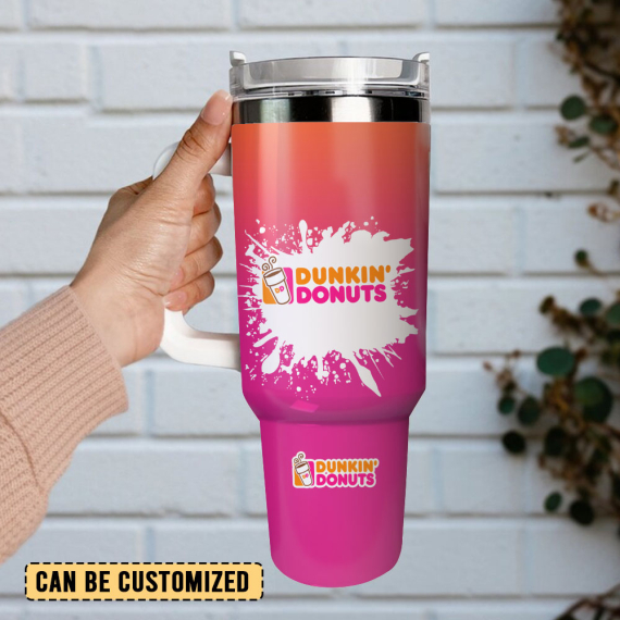 Dunkin Donuts Food Custom Quencher 30oz Or 40oz Stainless Steel Tumbler With Handle HG