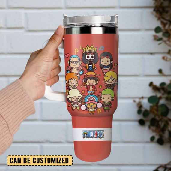 One Piece Anime Cartoon Custom  30oz or 40oz Quencher Tumbler Cup, Best Gift Idea NVA
