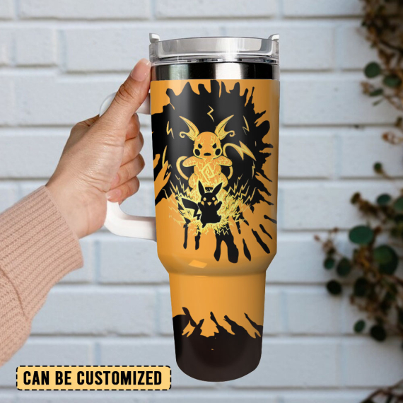 Raichu Pokemon Anime Custom Quencher 30oz Or 40oz Stainless Steel Tumbler With Handle HG