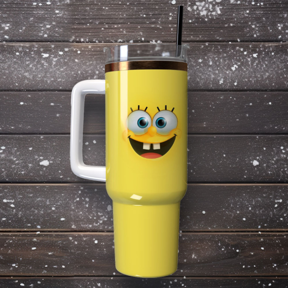 SpongeBob SquarePants Cartoon Custom  30oz or 40oz Quencher Tumbler Cup, Best Gift Idea NVA