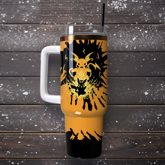 Raichu Pokemon Anime Custom Quencher 30oz Or 40oz Stainless Steel Tumbler With Handle HG