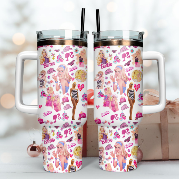 Barbie Fashion Doll Toy Custom  Quencher 30oz or 40oz Stainless Steel Tumbler With Handle,  Best gifts for Friend Family NVA