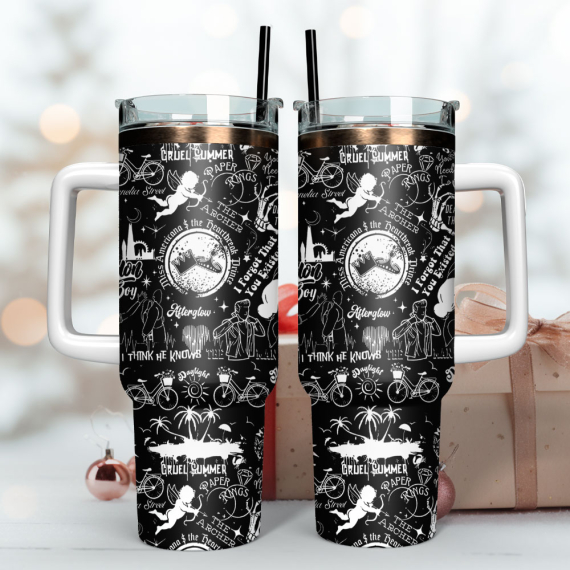 Taylor Swift Cruel Summer Music Custom  Quencher 30oz or 40oz Stainless Steel Tumbler With Handle HG