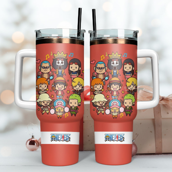One Piece Anime Cartoon Custom  30oz or 40oz Quencher Tumbler Cup, Best Gift Idea NVA