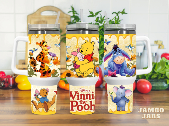 Bear and Friends  30oz or 40oz Quencher Tumbler LN Gift for Pooh winnie Pooh Bear Lovers