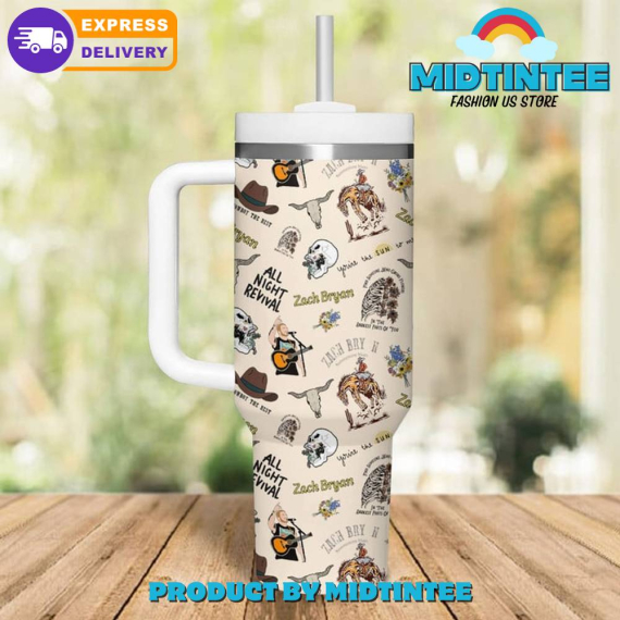 Zack Bryan All Night Revival Gift for her,him, Birthday Xmas Halloween Gift 30oz or 40oz Tumbler LN