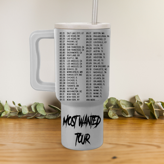 Bad Bunny Most Wanted Tour Music Custom Stanley Quencher 40oz Stainless Steel Tumbler HG With Handle