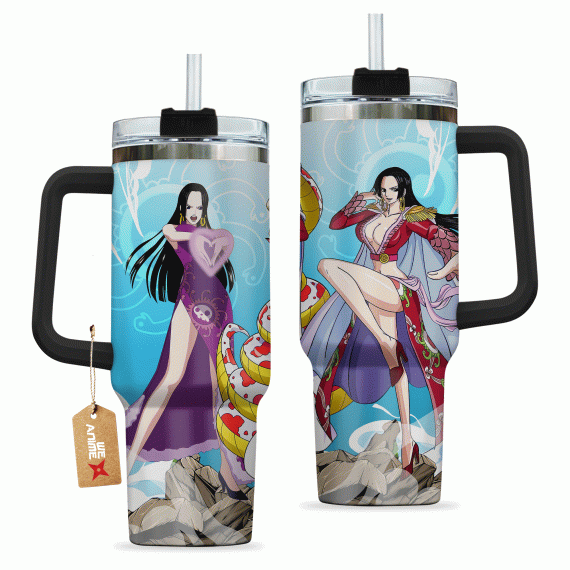 Boa Hancock One Piece Anime Custom 30oz or 40oz Quencher Stainless Steel Tumbler With Handle, Best Gift Idea NVA, Best Gift Idea NVA