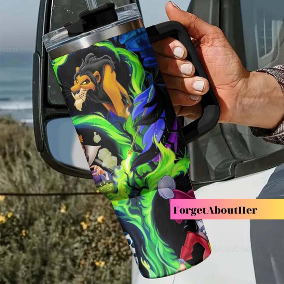 Disney Villains Cartoon Custom  Quencher 30oz or 40oz Stainless Steel Tumbler With Handle HG