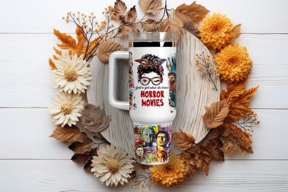 Horror Movie Characters Movies Custom   Quencher 30oz or 40oz Stainless Steel Tumbler With Handle HG