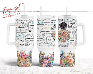 30oz or 40oz Tumbler Positive Affirmations Tumbler Gift For Her Him Birthday Gift LN