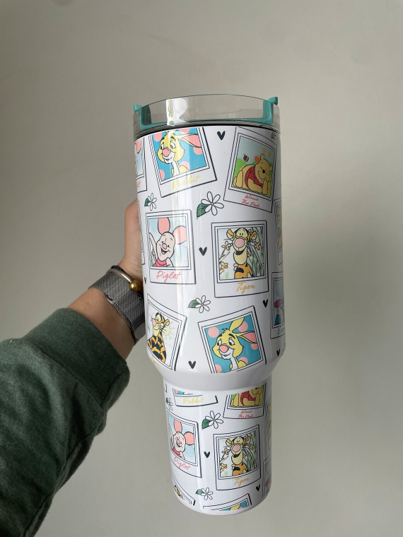 Bear & Friends Polaroid Metal 30oz or 40oz Quencher Tumbler Gift For Her Him Birthday Gift LN