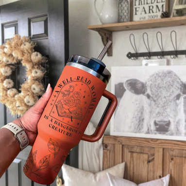A Well Read Woman Bookish Tumbler 30oz or 40oz Book Lovers 40oz Tumbler Funny Bookish Girl Cup Gift For Her Him Birthday Gift LN