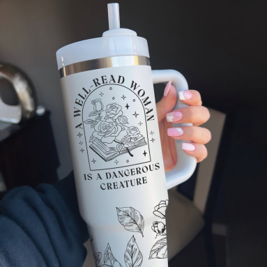 A Well Read Woman Bookish Tumbler 30oz or 40oz Book Lovers 40oz Tumbler Funny Bookish Girl Cup Gift For Her Him Birthday Gift LN