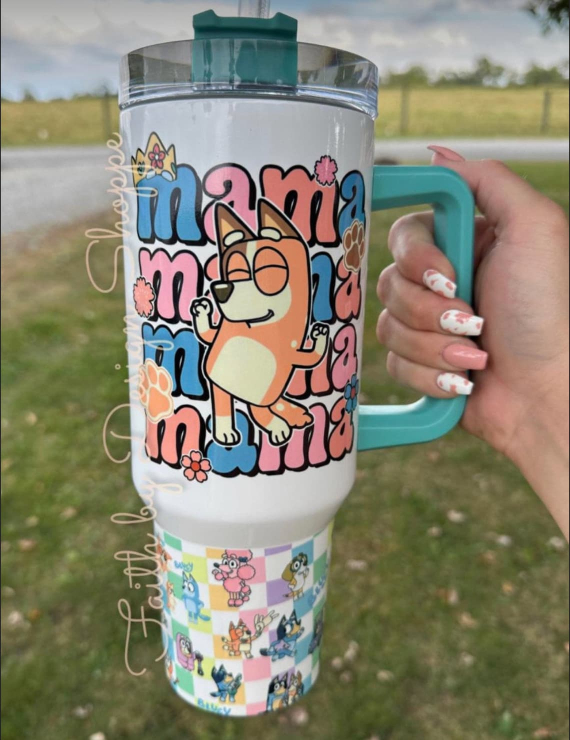 Bluey Dog 30oz or 40oz Tumbler with Handle HG