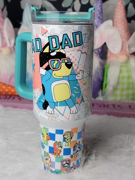 Bluey Rad Dad Cartoon 30oz or 40oz Tumbler HG