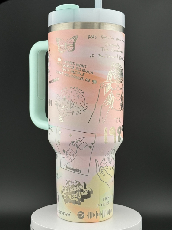 Taylor Swift Albums 2024 1989 The Tortured Poets Department Music Custom Swiftie University 30oz or 40oz  Engraved Tumbler HG