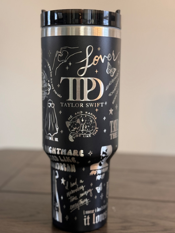 Taylor Swift Album 2024 The Tortured Poets Department Music Custom Swiftie University 30oz or 40oz  Engraved Tumbler HG Midnight Lover 1989