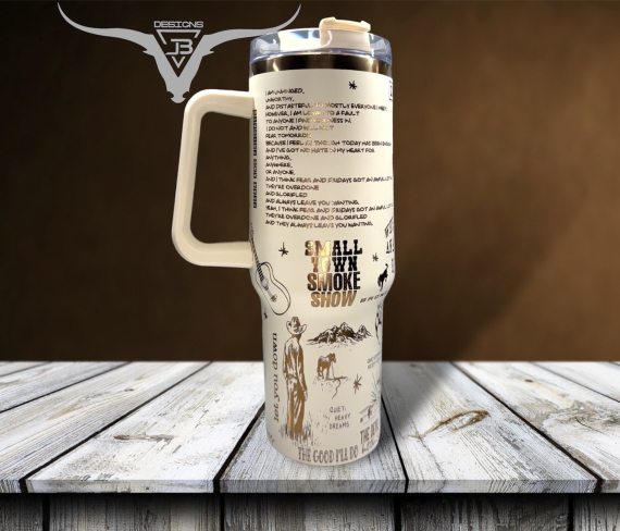 Country Music Zach Bryan Laser Engraved 30oz or 40oz Tumbler with Handle, Birthday Anniversary Tumbler Gift HFN, Gift for Country Music Lover