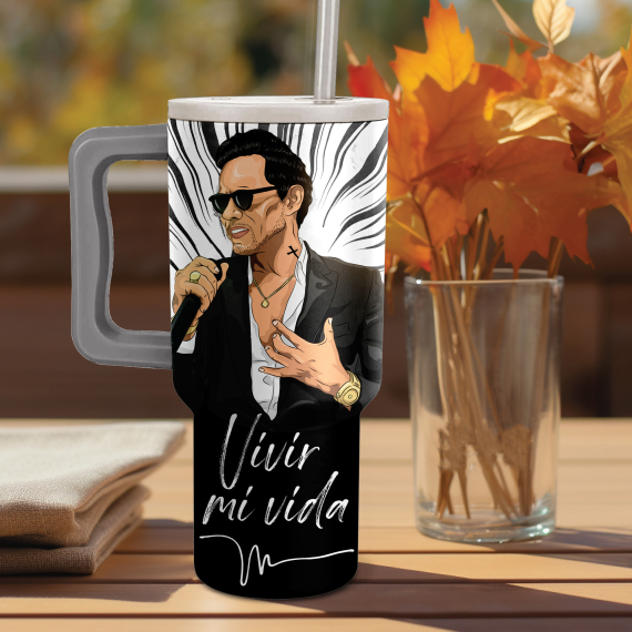 Marc Anthony Music Custom Stanley Quencher 40oz Stainless Steel Tumbler HG With Handle