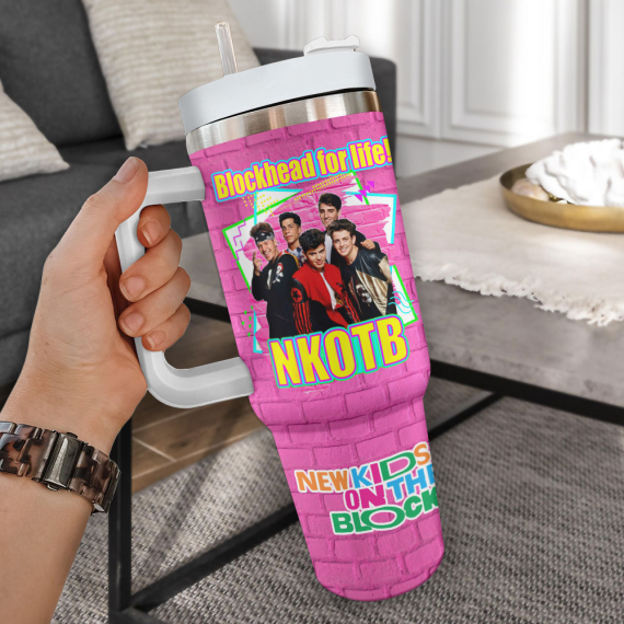 NKOTB Music Custom Quencher 30oz or 40oz Stainless Steel Tumbler HG With Handle