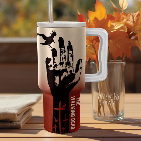The Walking Dead TV Series Custom Quencher 30oz or 40oz Stainless Steel Tumbler With Handle, Best Gifts NVA