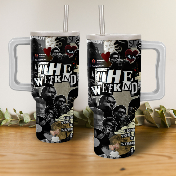 The Weekend Music Custom Stanley Quencher 40oz Stainless Steel Tumbler HG With Handle
