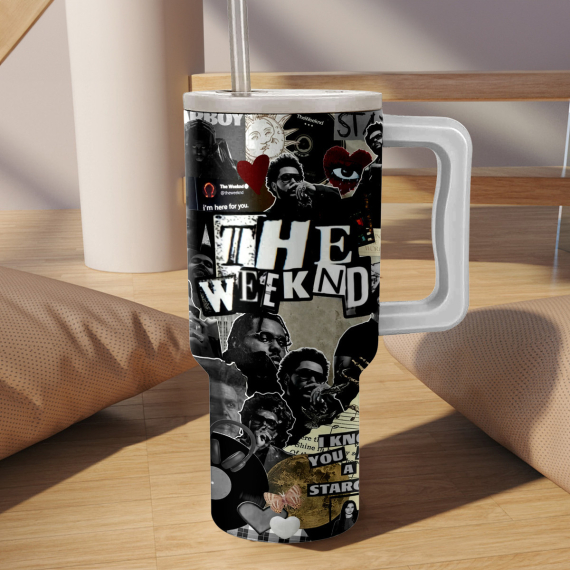 The Weekend Music Custom Stanley Quencher 40oz Stainless Steel Tumbler HG With Handle