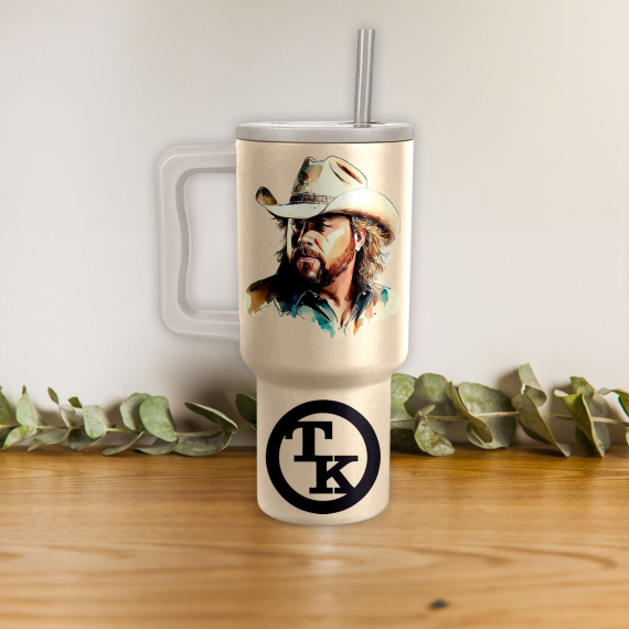 Toby Keith Music Custom Stanley Quencher 40oz Stainless Steel Tumbler HG With Handle