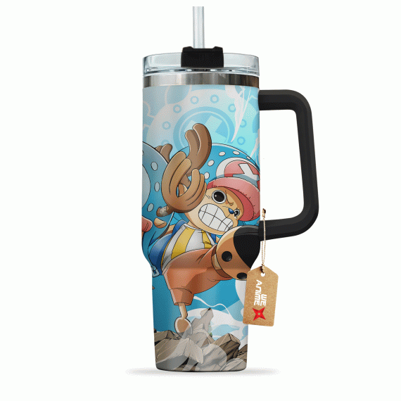 Tony Tony Chopper One Piece Anime Custom 30oz or 40oz Quencher Stainless Steel Tumbler With Handle, Best Gift Idea NVA, Best Gift Idea NVA