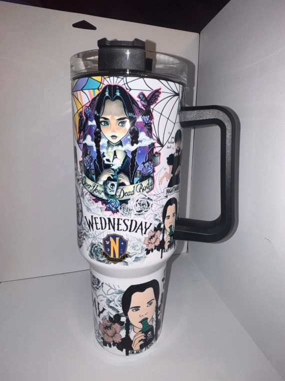 Wednesday  TV Series Custom Quencher 30oz or 40oz Stainless Steel Tumbler With Handle, Best Gifts NVA