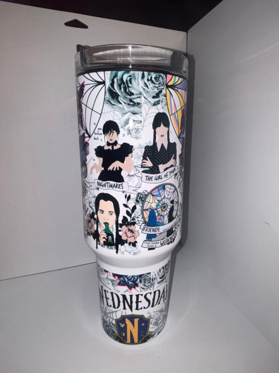 Wednesday  TV Series Custom Quencher 30oz or 40oz Stainless Steel Tumbler With Handle, Best Gifts NVA