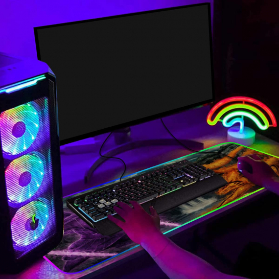 Anime Naruto Gaming RGB Mousepad Led Gaming Computer Accessories HG (Copy)