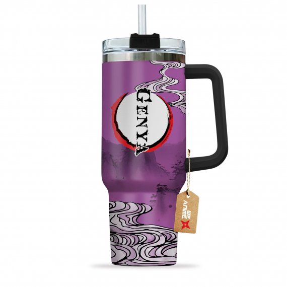 Genya Shinazugawa Kimestu no Yaiba Demon Slayer  Anime Custom Quencher 30oz or 40oz Stainless Steel Tumbler With Handle HG