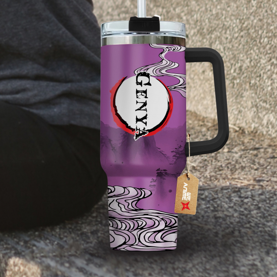 Genya Shinazugawa Kimestu no Yaiba Demon Slayer  Anime Custom Quencher 30oz or 40oz Stainless Steel Tumbler With Handle HG