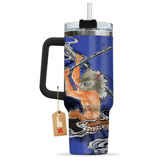 Inosuke Hashibira Kimestu no Yaiba Demon Slayer  Anime Custom Quencher 30oz or 40oz Stainless Steel Tumbler With Handle HG