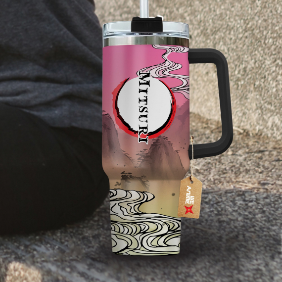 Mitsuri Kanroji Kimestu no Yaiba Demon Slayer  Anime Custom Quencher 30oz or 40oz Stainless Steel Tumbler With Handle HG