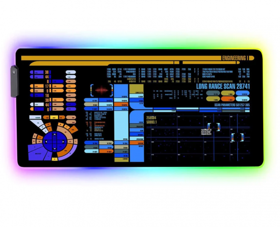 Trekkie Trekker Extra Large Thick Sci-fi Control Console Display SciFi Gifts Gamer RGB Mousepad Led Gaming Computer Accessories HG
