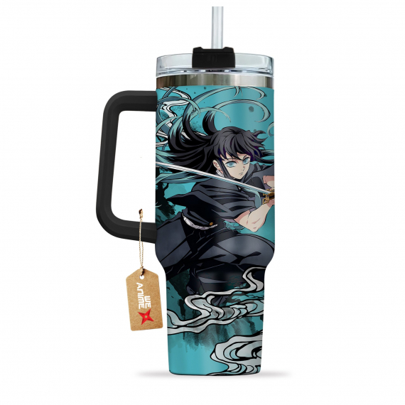 Muichiro Tokito Kimestu no Yaiba Anime Custom  Quencher  30oz or 40oz Stainless Steel Tumbler With Handle HG