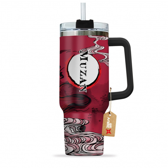 Muzan Kibutsuji Kimestu no Yaiba Demon Slayer  Anime Custom Quencher 30oz or 40oz Stainless Steel Tumbler With Handle HG