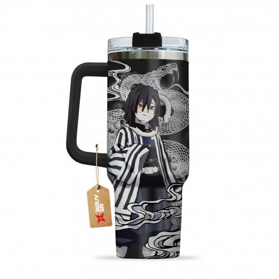 Obanai Iguro Kimestu no Yaiba Demon Slayer  Anime Custom Quencher 30oz or 40oz Stainless Steel Tumbler With Handle HG