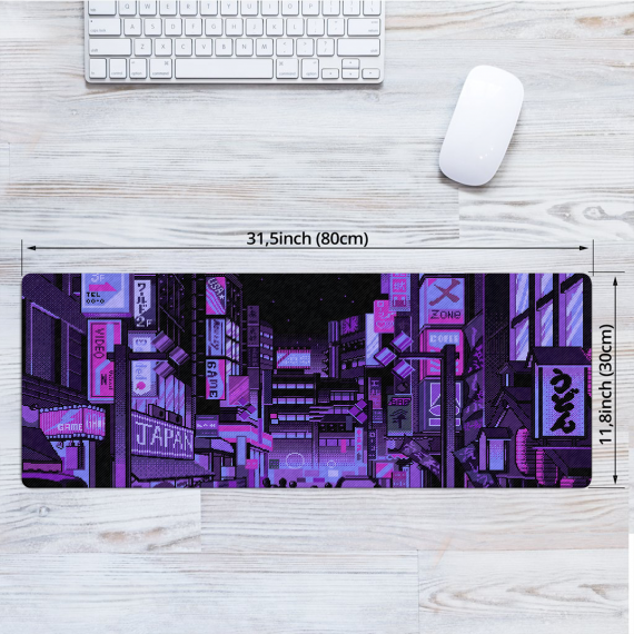 Purple Japanese Anime Mouse Mat Large Gaming Pad For Mouse and Keyboard Mouse Mat Pad QDH